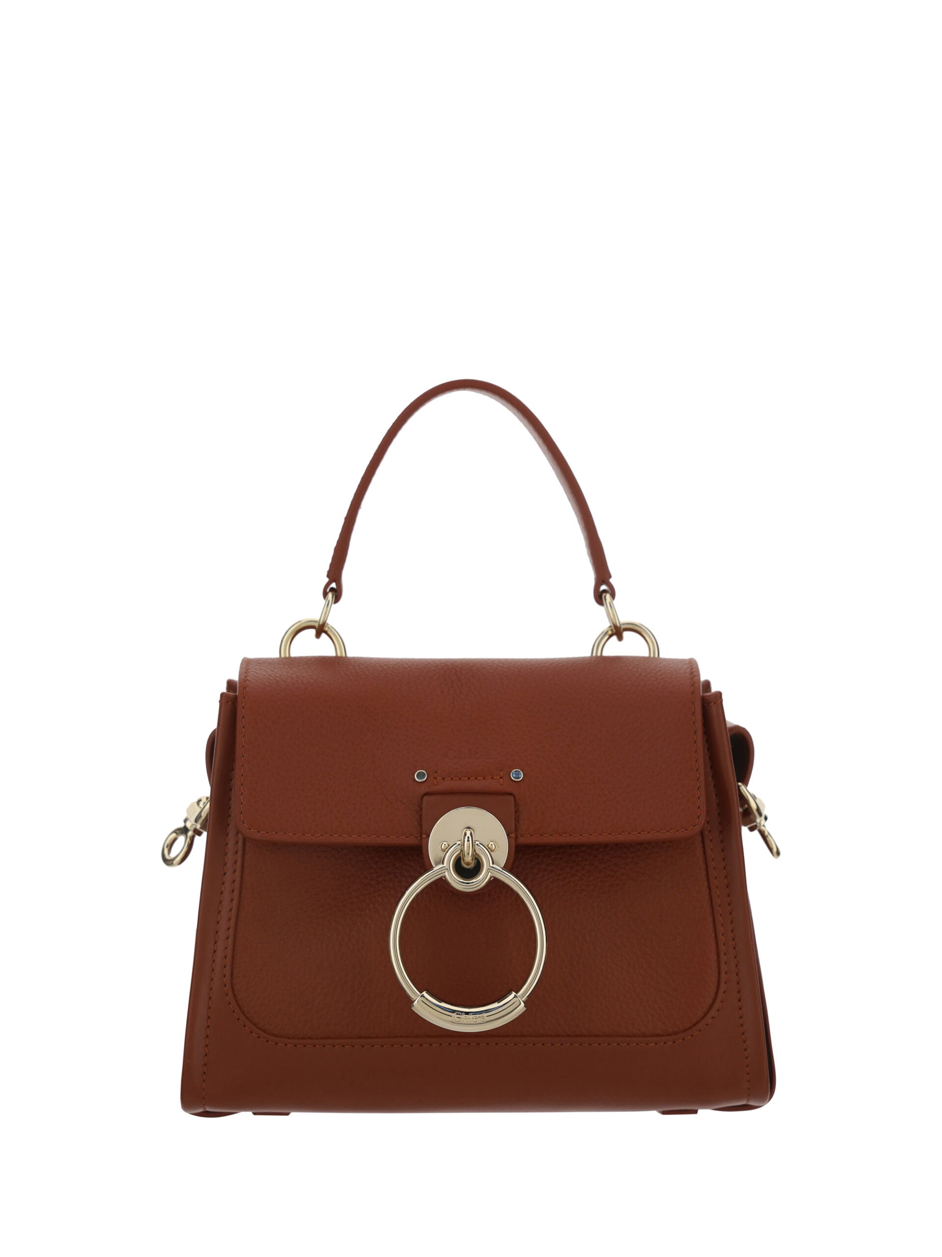 Chloé Elegant Sepia Brown Calfskin Shoulder Handbag - Élégance Sélective