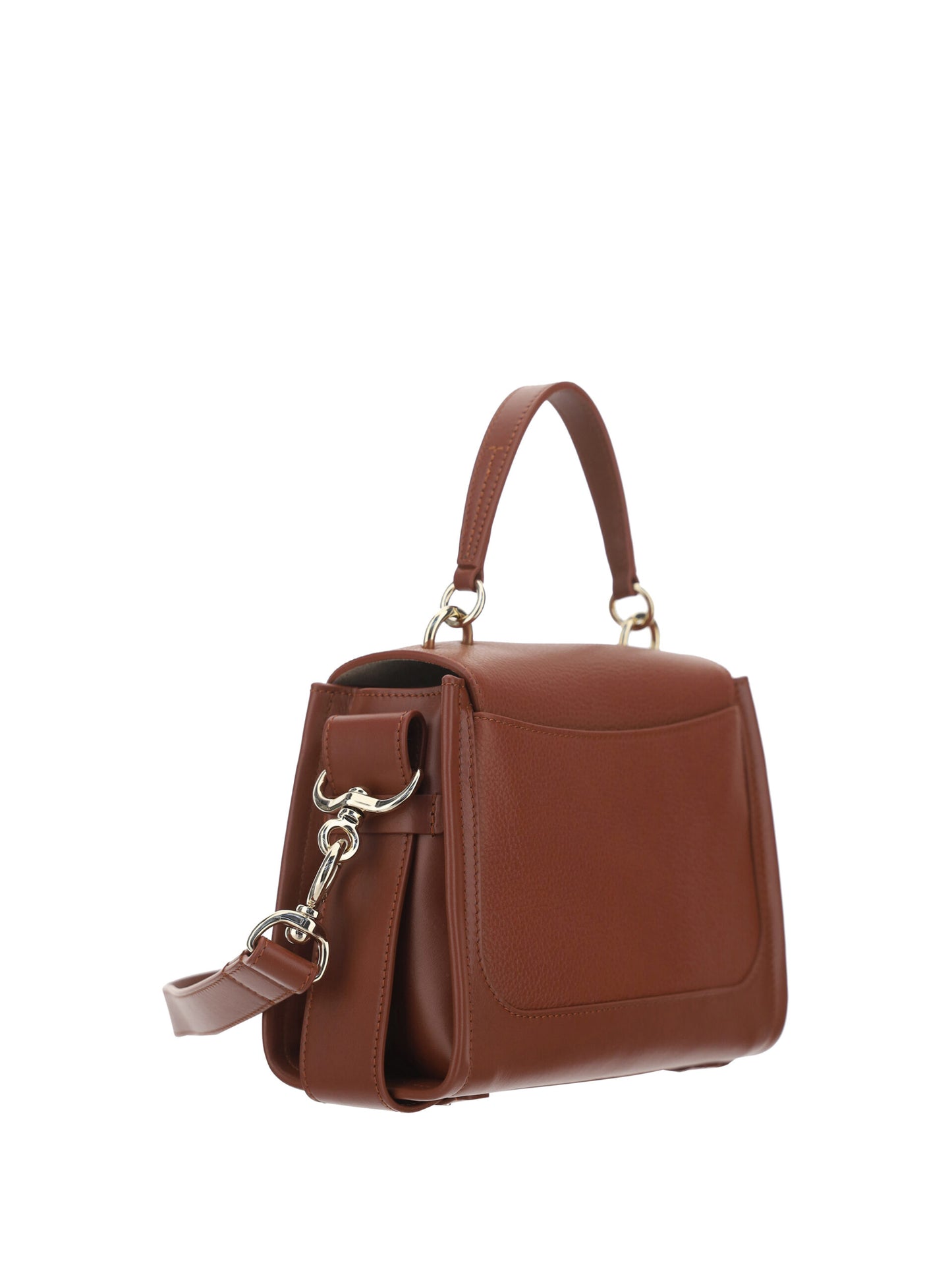 Chloé Elegant Sepia Brown Calfskin Shoulder Handbag - Élégance Sélective