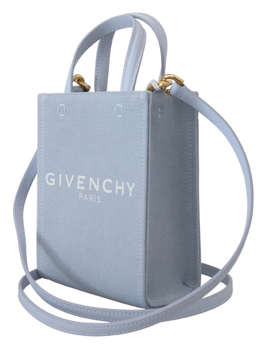 Givenchy Blue Coated Canvas Vertical Cloud Mini Shoulder Bag - Élégance Sélective