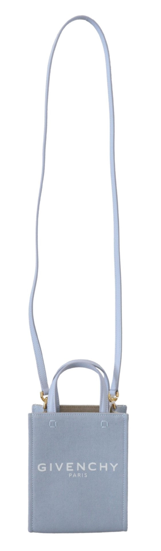 Givenchy Blue Coated Canvas Vertical Cloud Mini Shoulder Bag - Élégance Sélective