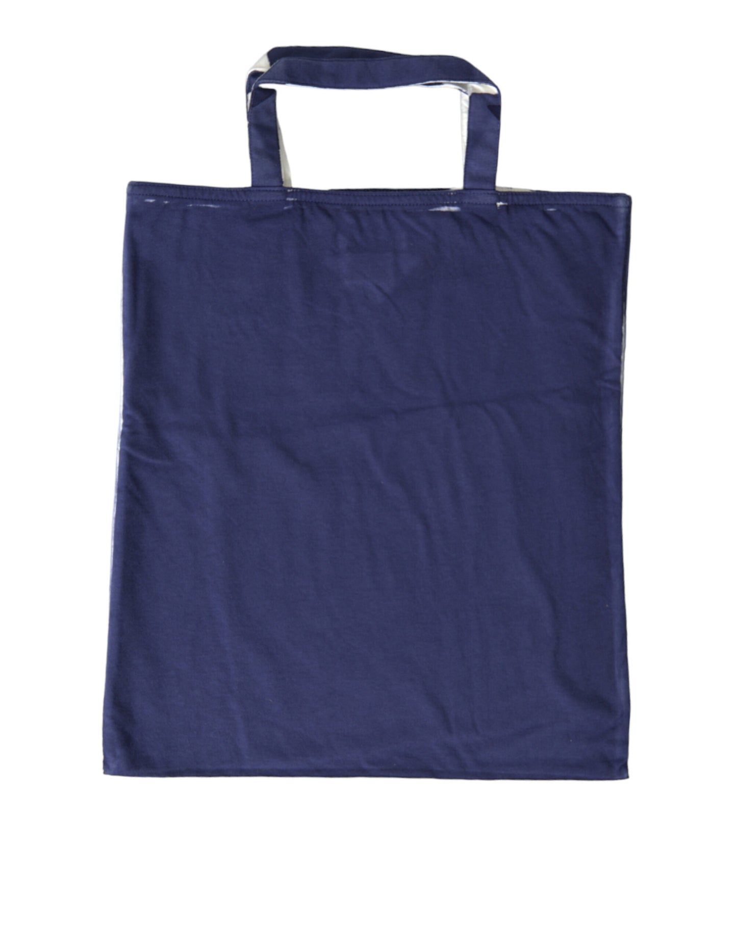 Prada Blue Jersey Fabric Logo Shoulder Shopping Tote Shopping Bag - Élégance Sélective