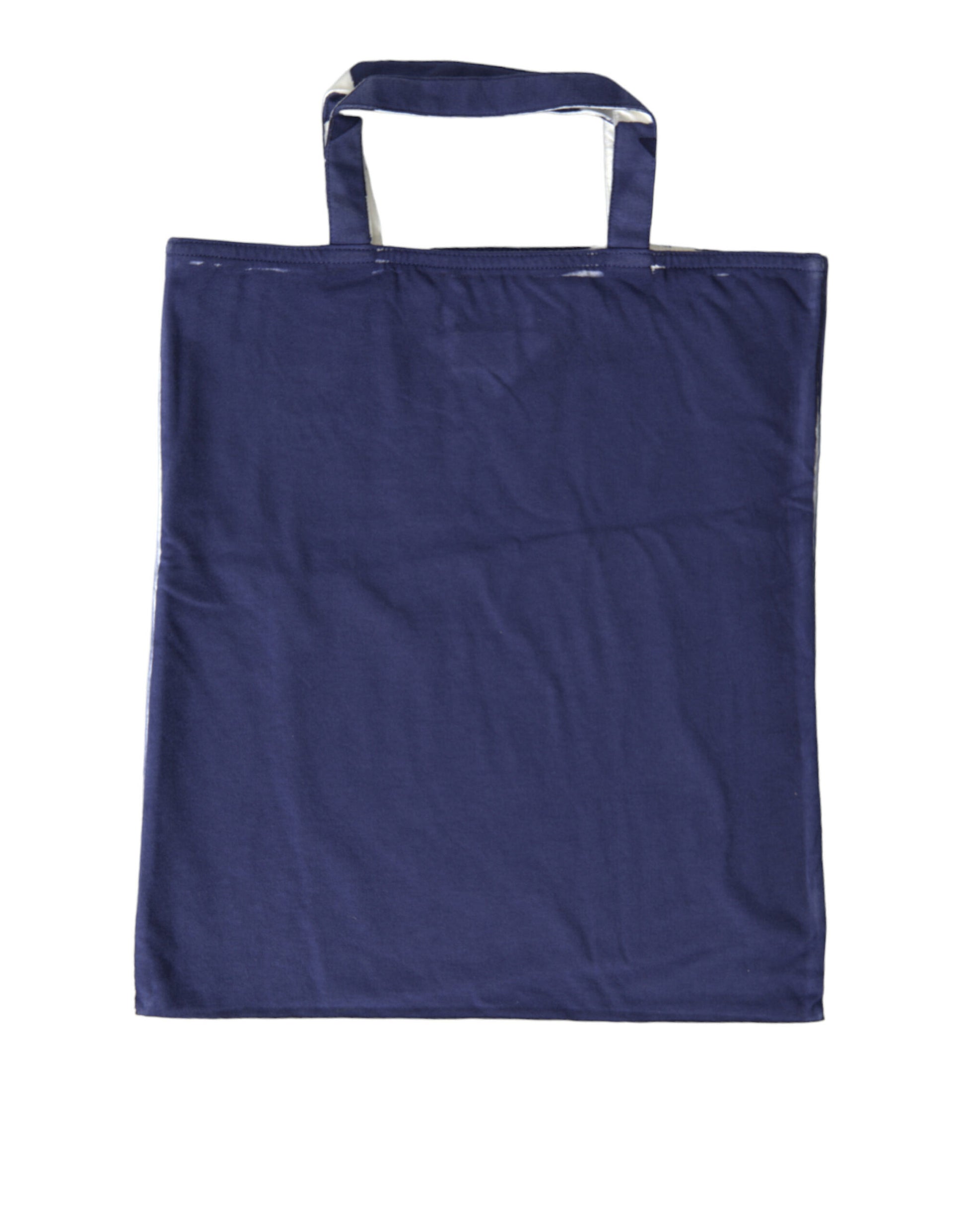 Prada Blue Jersey Fabric Logo Shoulder Shopping Tote Shopping Bag - Élégance Sélective