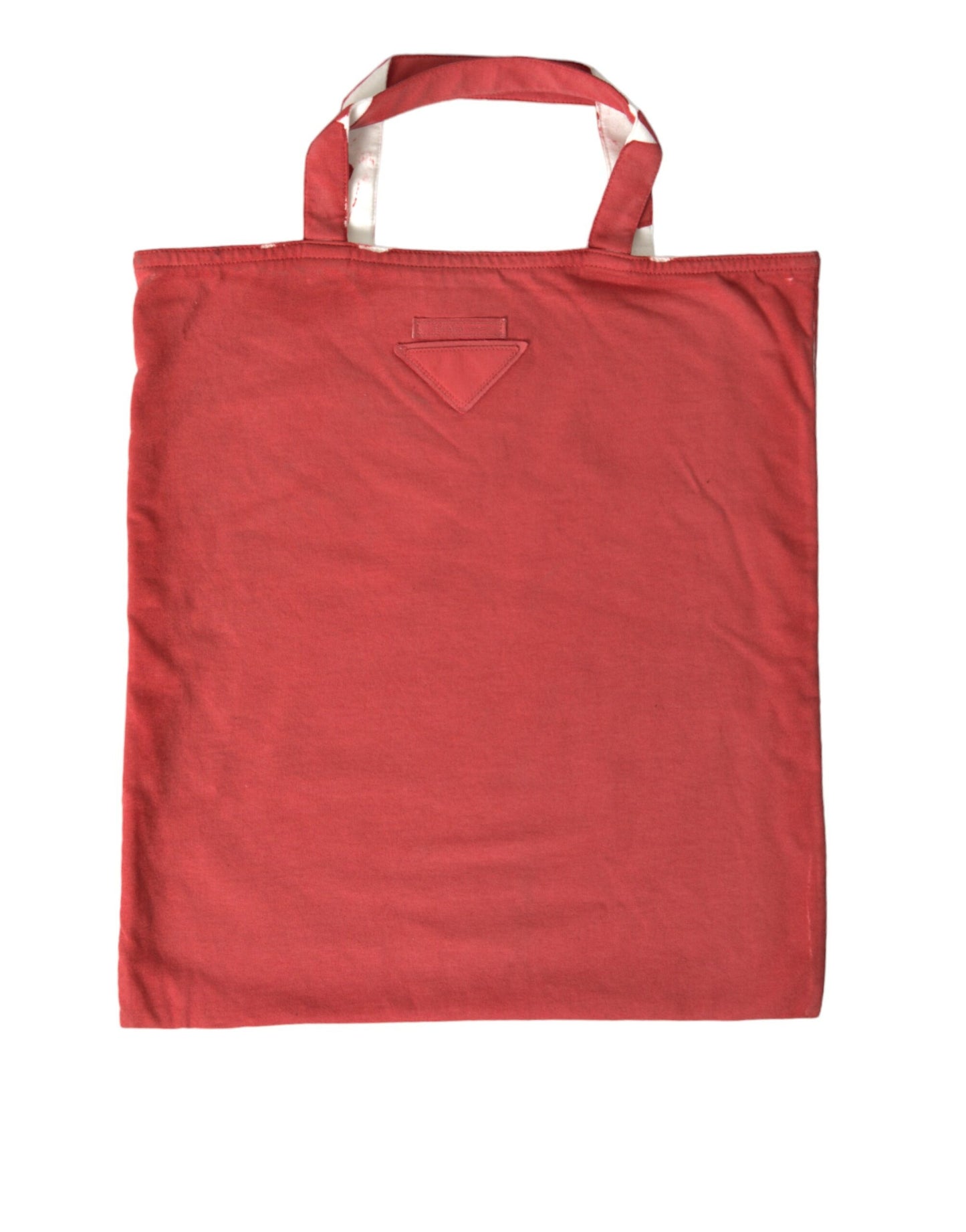 Prada Red Jersey Fabric Logo Shoulder Shopping Tote Bag - Élégance Sélective