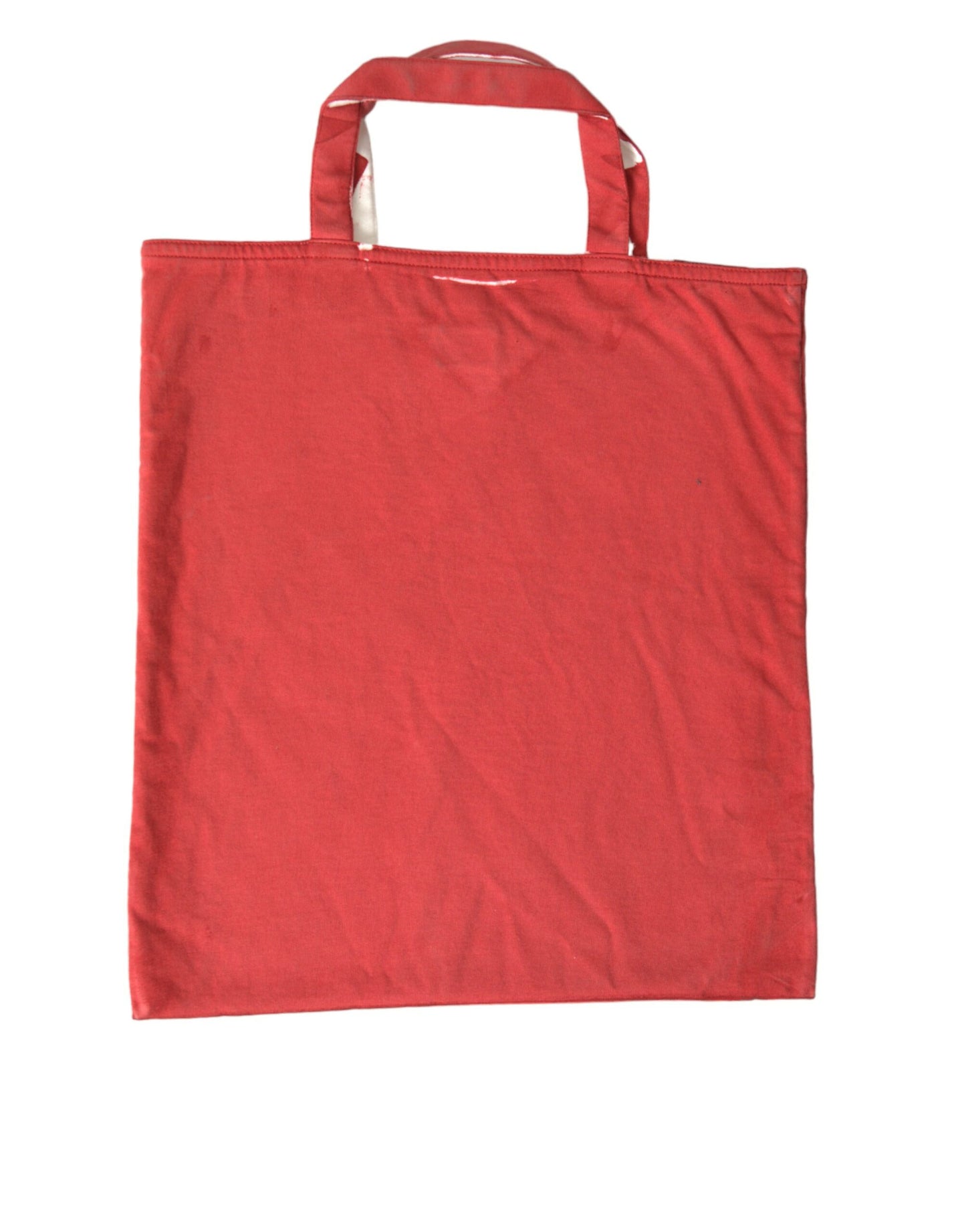 Prada Red Jersey Fabric Logo Shoulder Shopping Tote Bag - Élégance Sélective