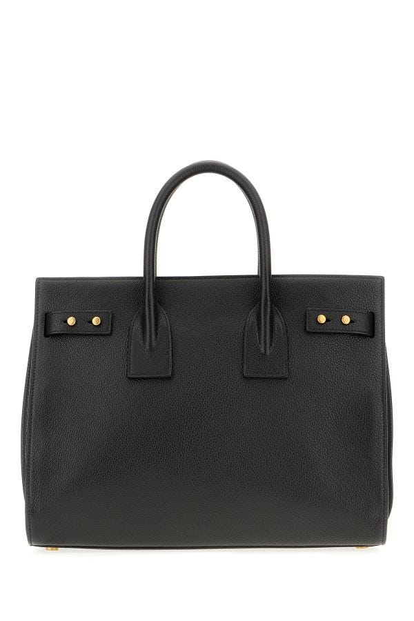 Saint Laurent Black Calf Leather Sac De Jour Handbag - Élégance Sélective