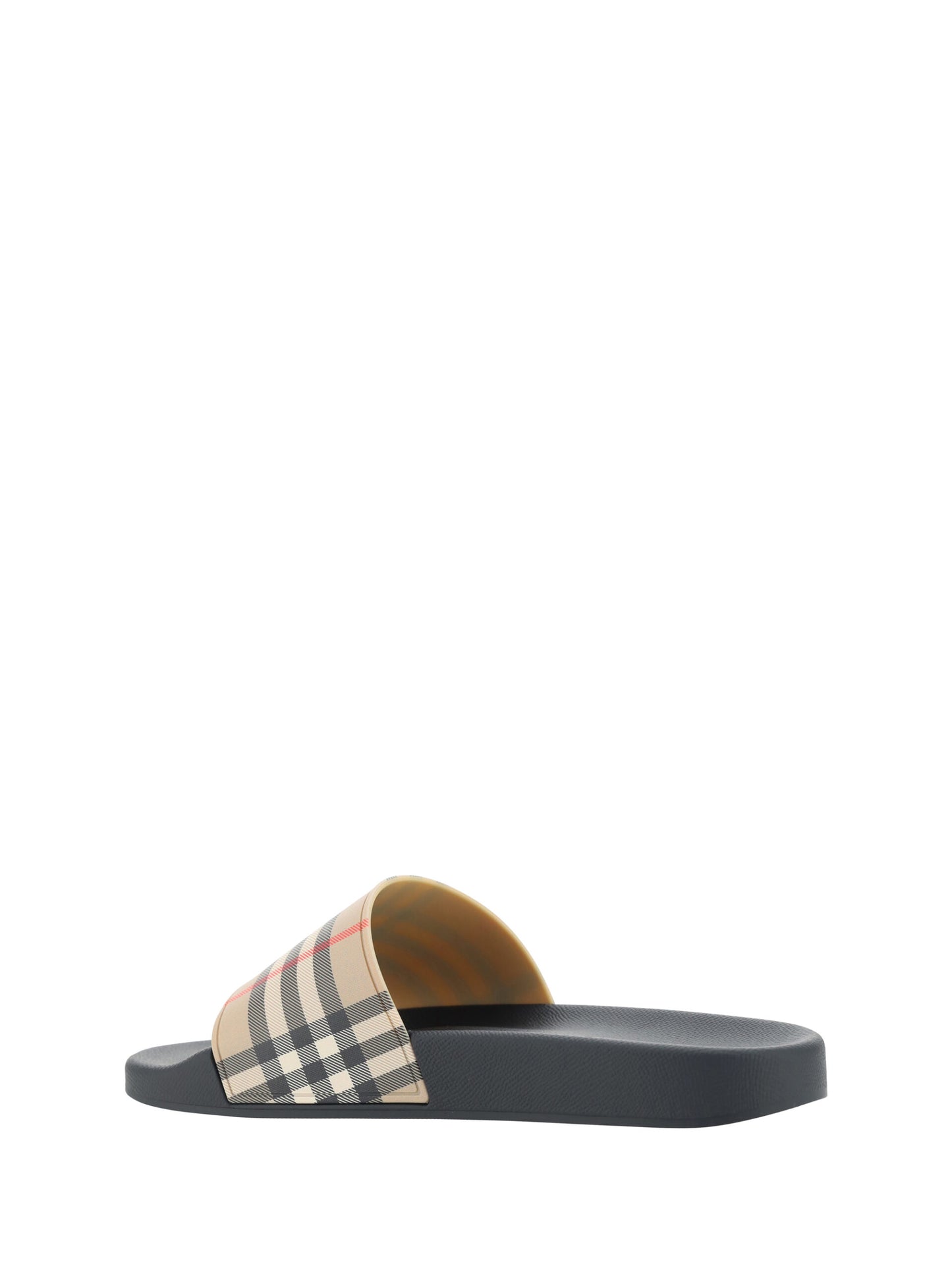 Burberry Brown Rubber Slides Sandals - Élégance Sélective