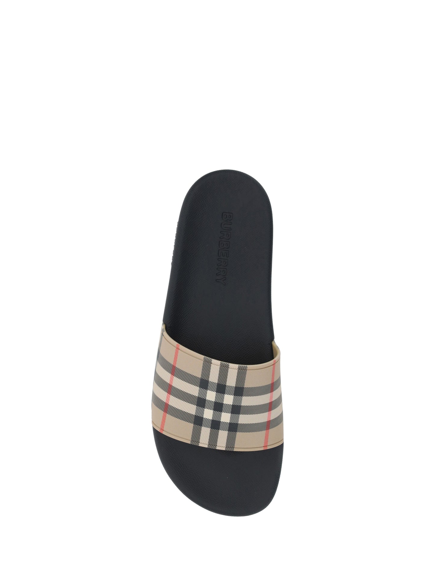 Burberry Brown Rubber Slides Sandals - Élégance Sélective