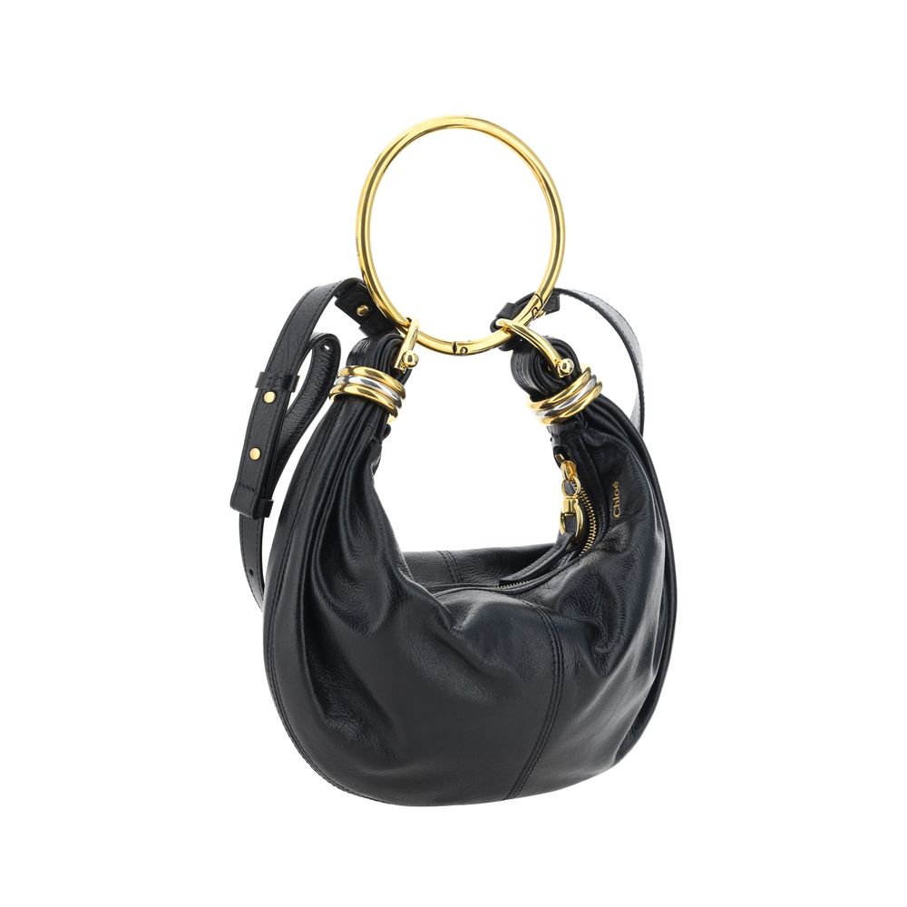 Black Calf Leather Bos Taurus Handbag - Élégance Sélective