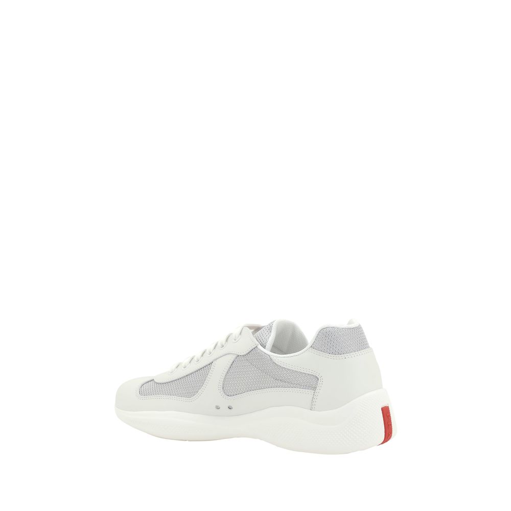 White Calf Leather Bos Taurus Low Top Sneakers - Élégance Sélective