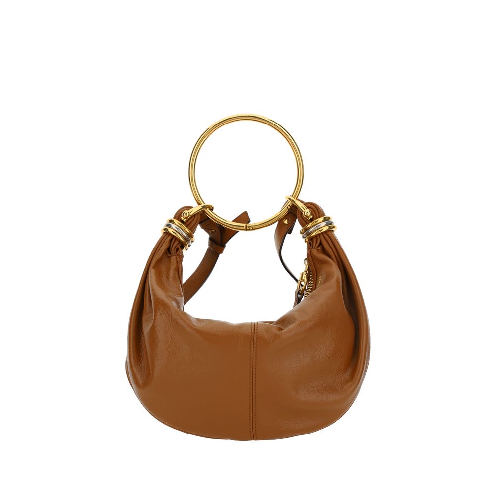Brown Calf Leather Bos Taurus Handbag - Élégance Sélective