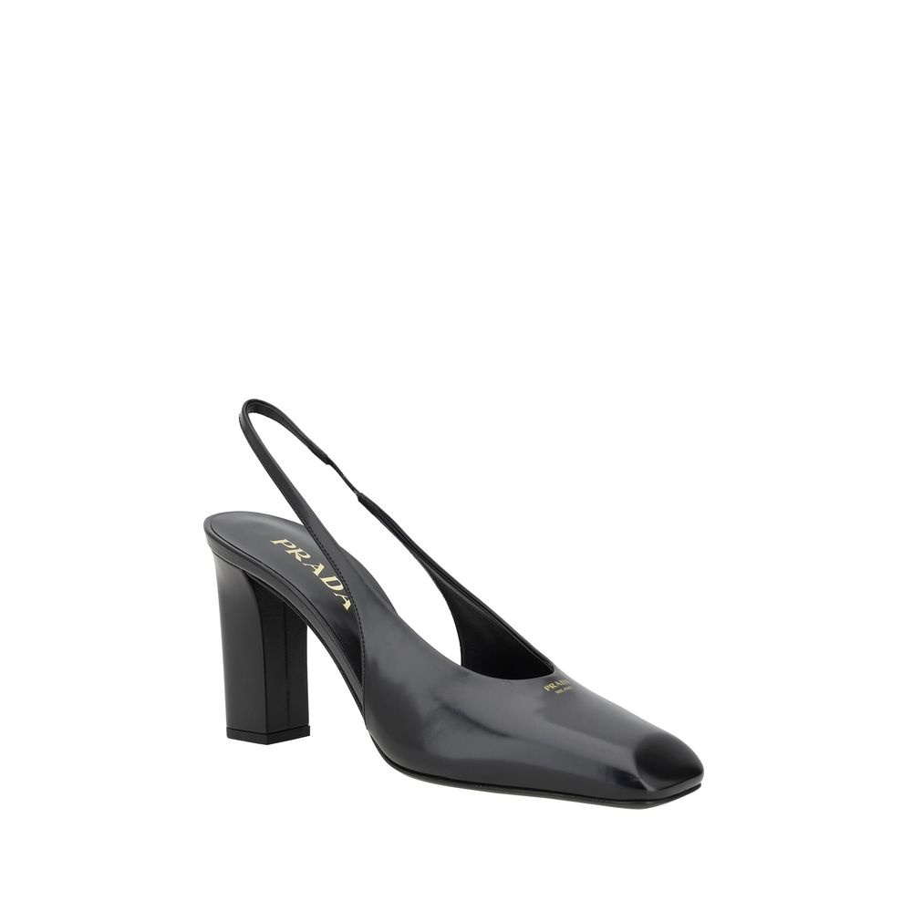 Prada Black Calf Leather Pumps - Élégance Sélective