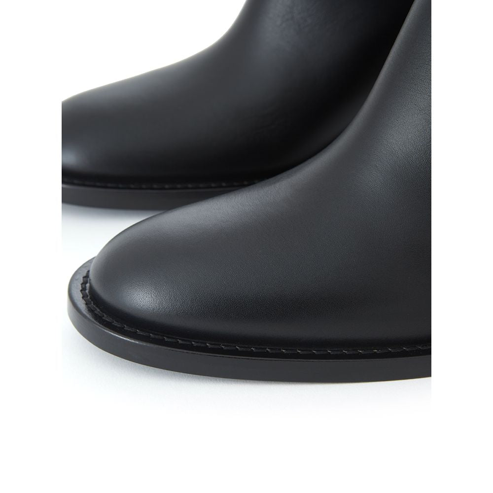Burberry Black Leather Boot - Élégance Sélective