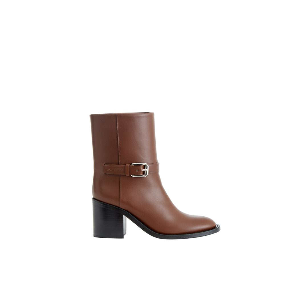 Burberry Brown Leather Boot - Élégance Sélective