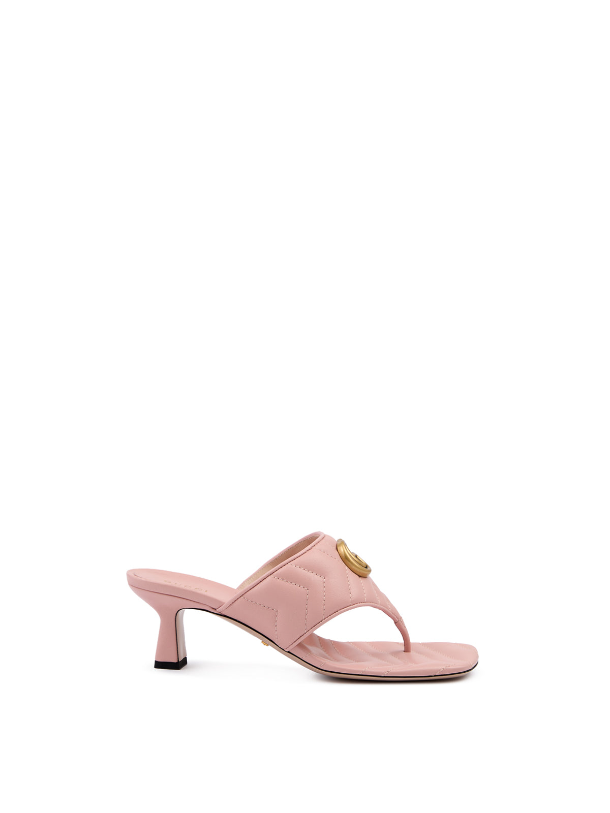 Gucci Mystic Pink Nappa Charlotte Leather Sandals - Élégance Sélective