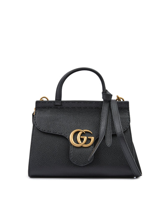 Gucci Black Leather GG Marmont Handbag - Élégance Sélective