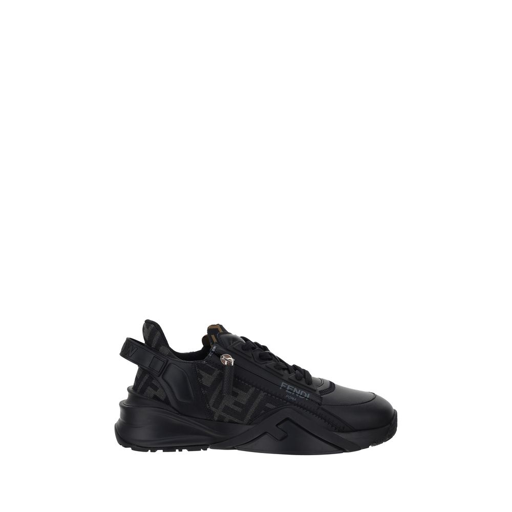 Black Calf Leather Bos Taurus Athletic Sneakers - Élégance Sélective