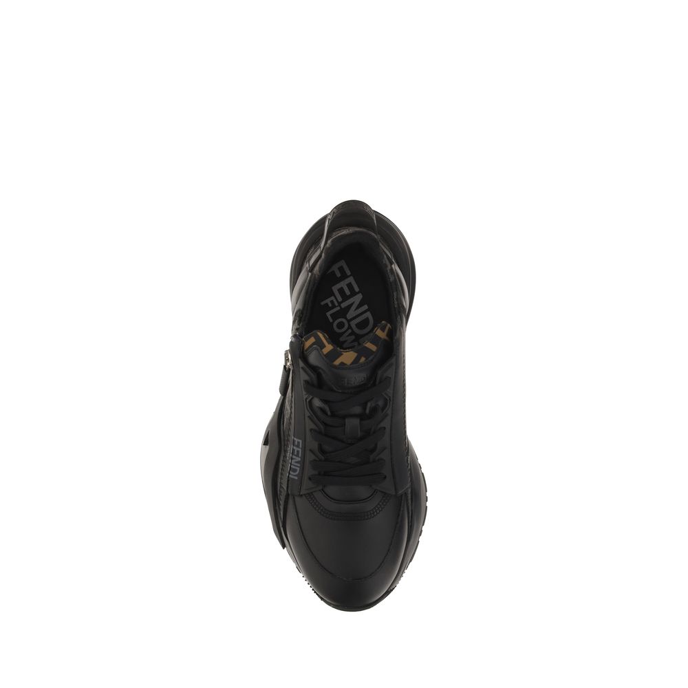 Black Calf Leather Bos Taurus Athletic Sneakers - Élégance Sélective