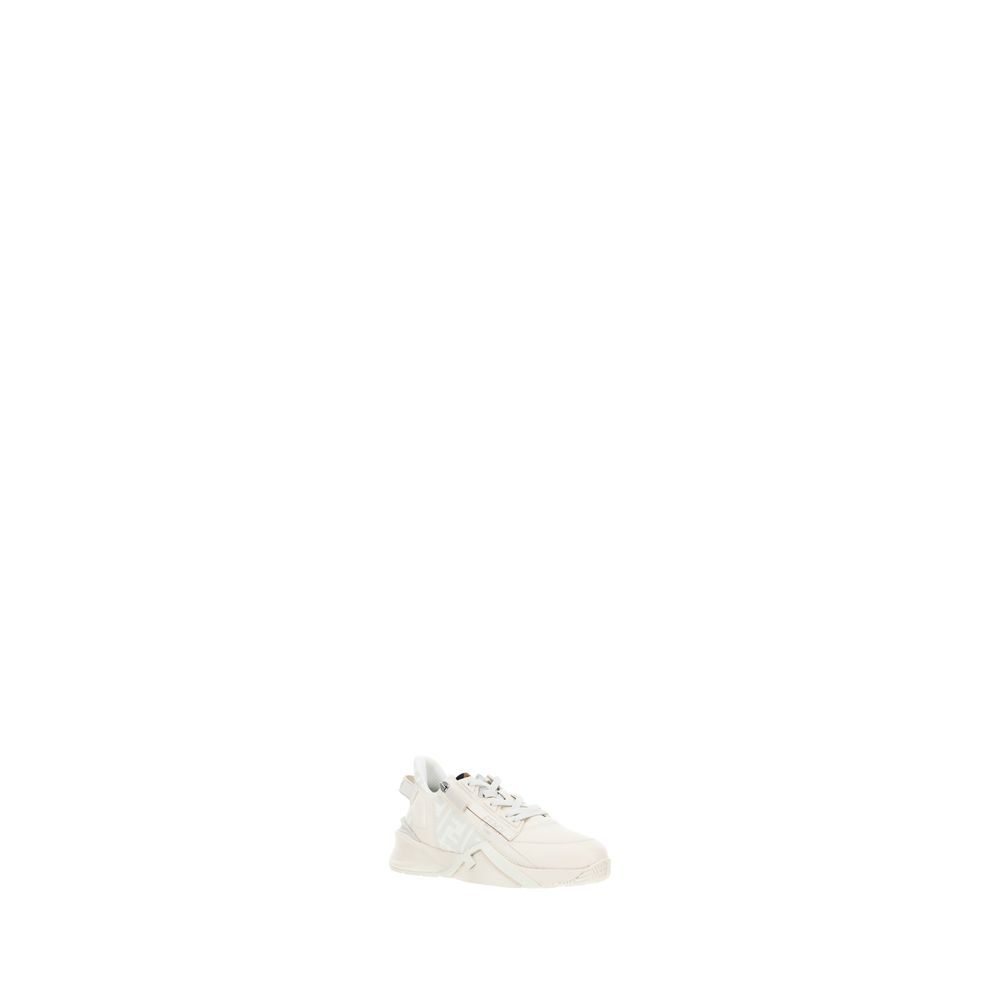 White Calf Leather Bos Taurus Athletic Sneakers - Élégance Sélective