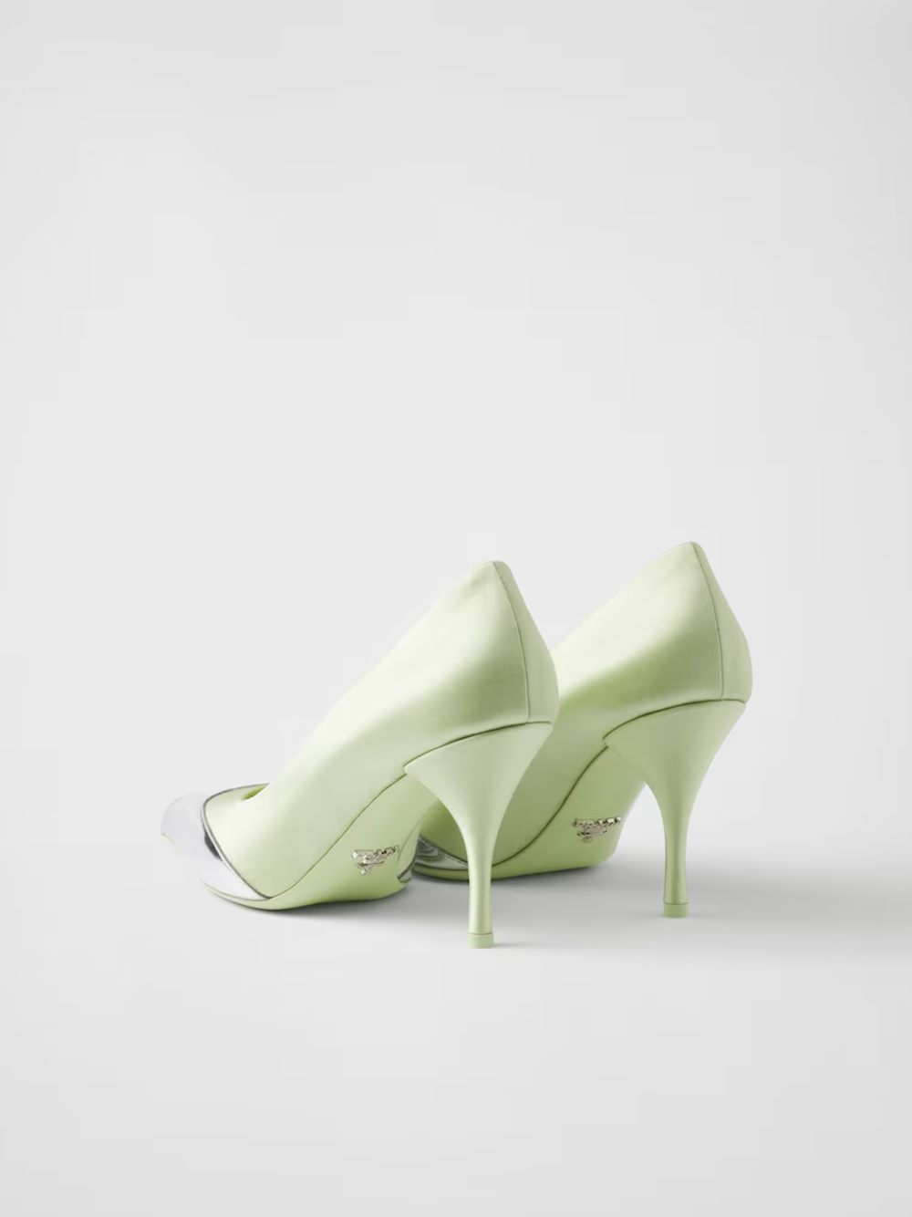 Prada Satin And Metallic Leather Pumps - Élégance Sélective