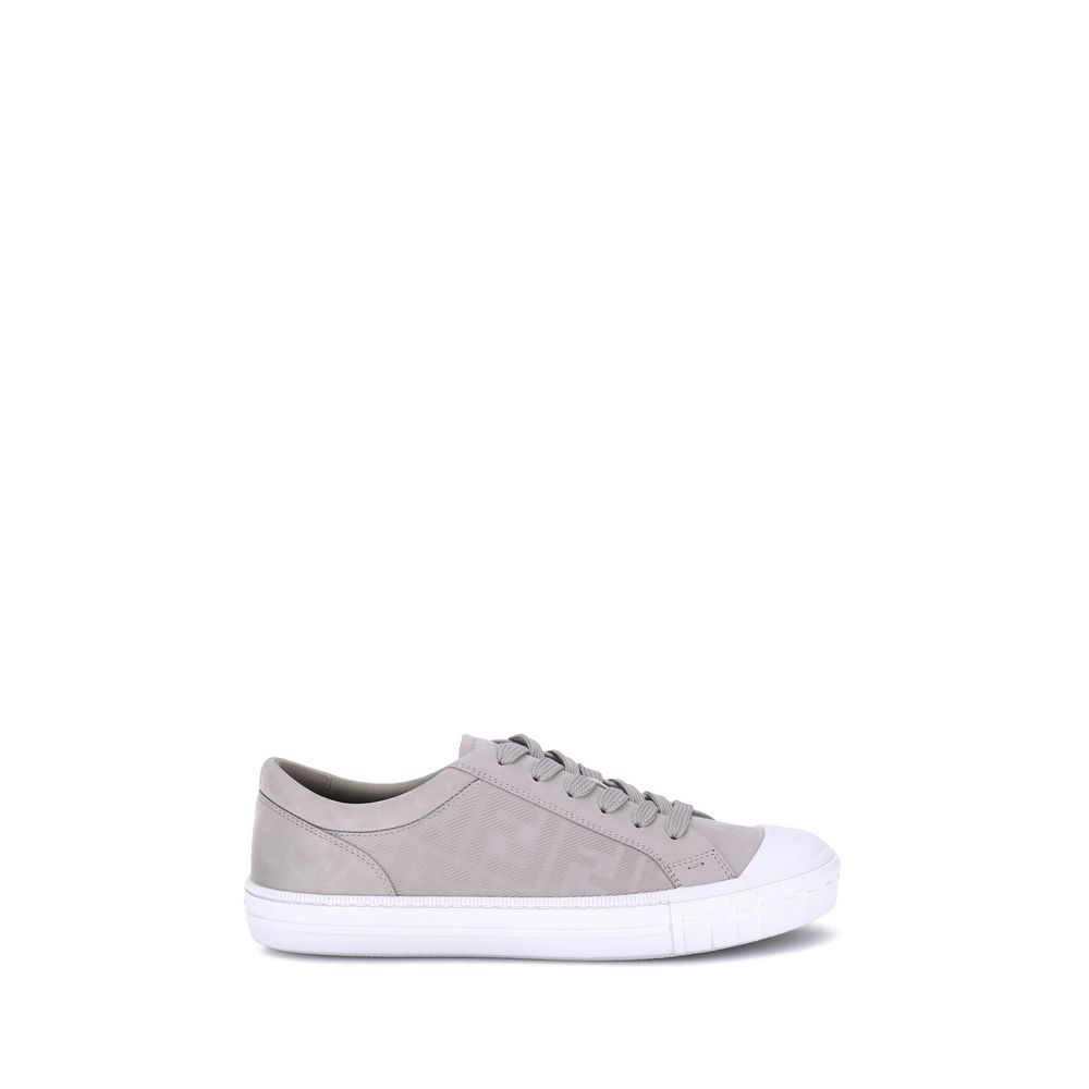 Beige Rubber Low Top Sneakers - Élégance Sélective