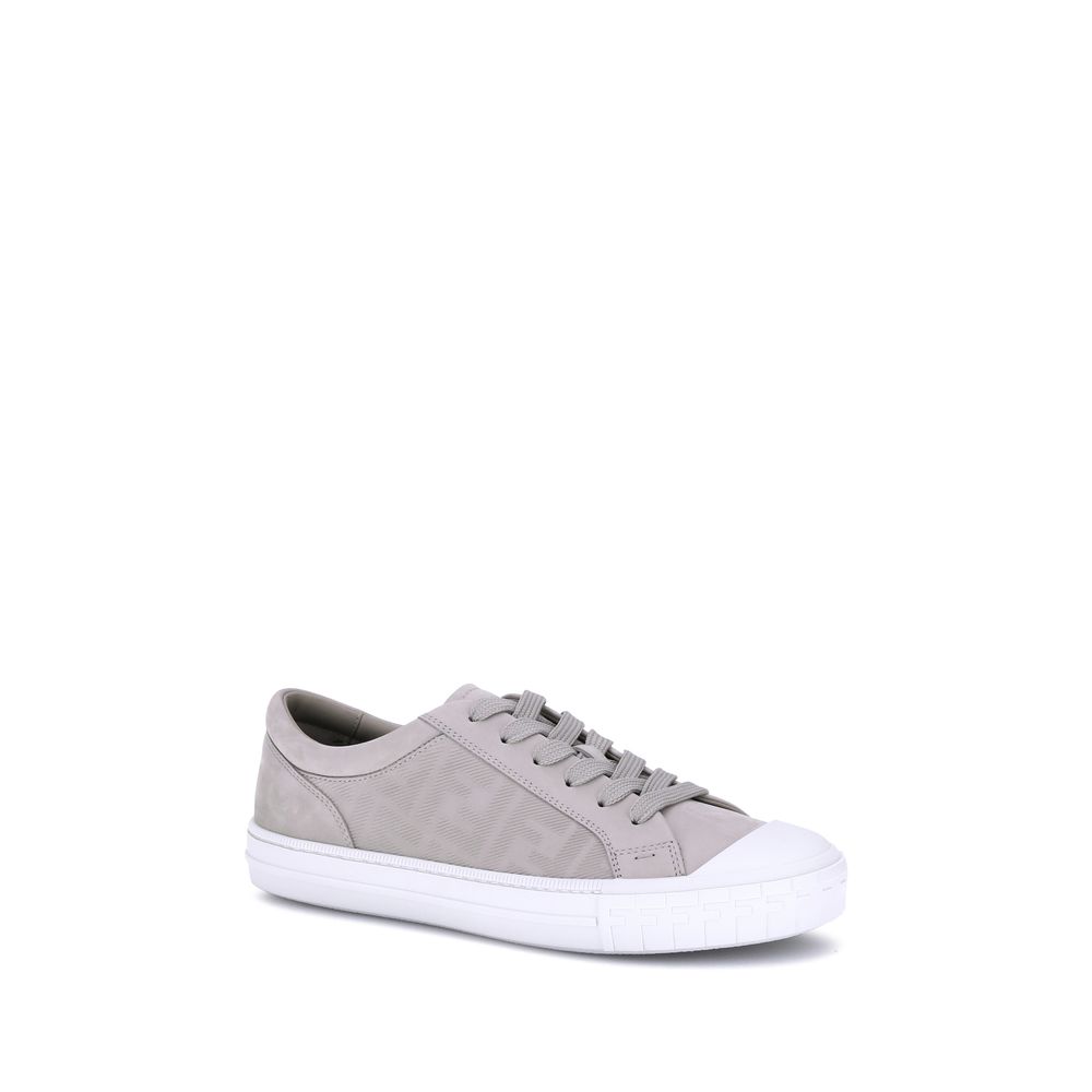 Beige Rubber Low Top Sneakers - Élégance Sélective