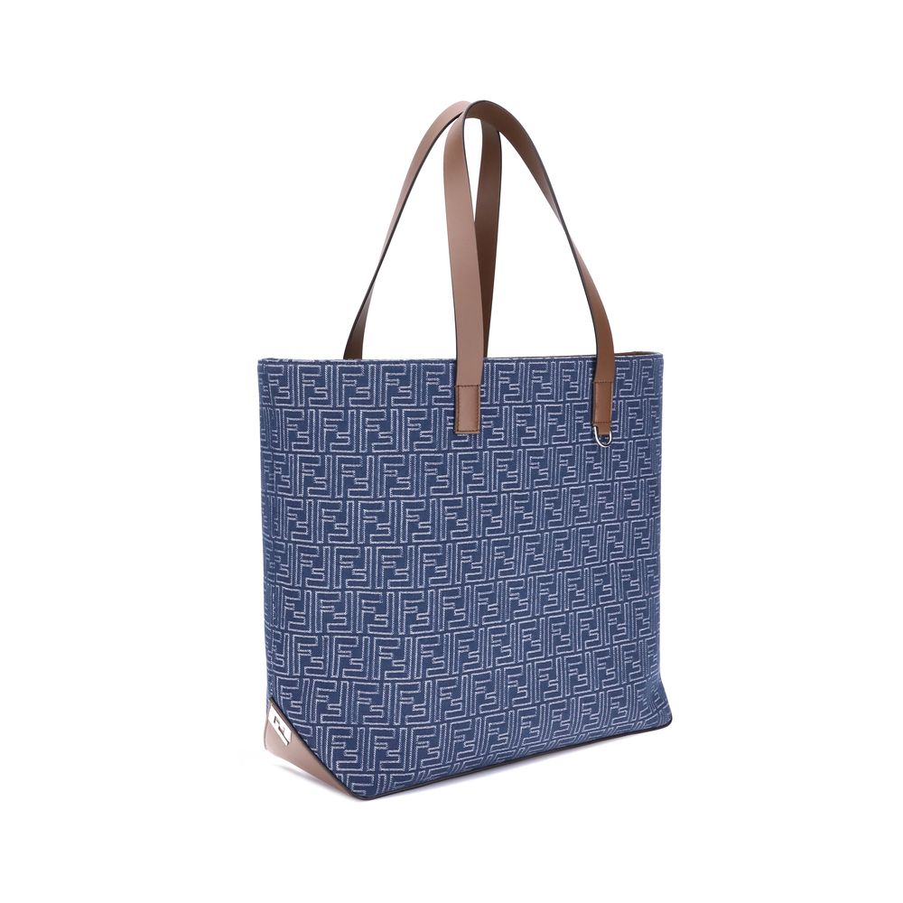 Light Blue Cotton Shoulder Bag - Élégance Sélective
