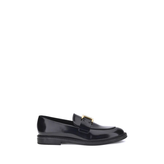 Black Calf Leather Bos Taurus Slip-On Loafers - Élégance Sélective