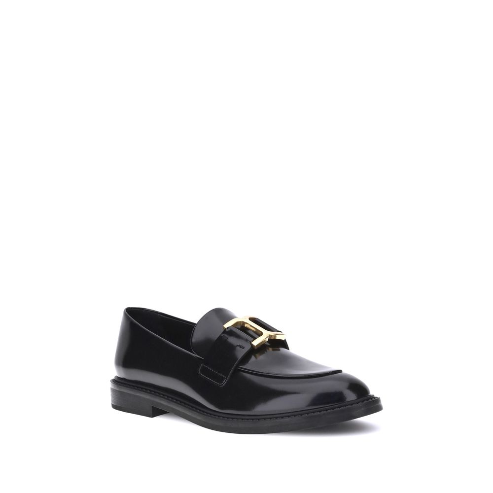 Black Calf Leather Bos Taurus Slip-On Loafers - Élégance Sélective