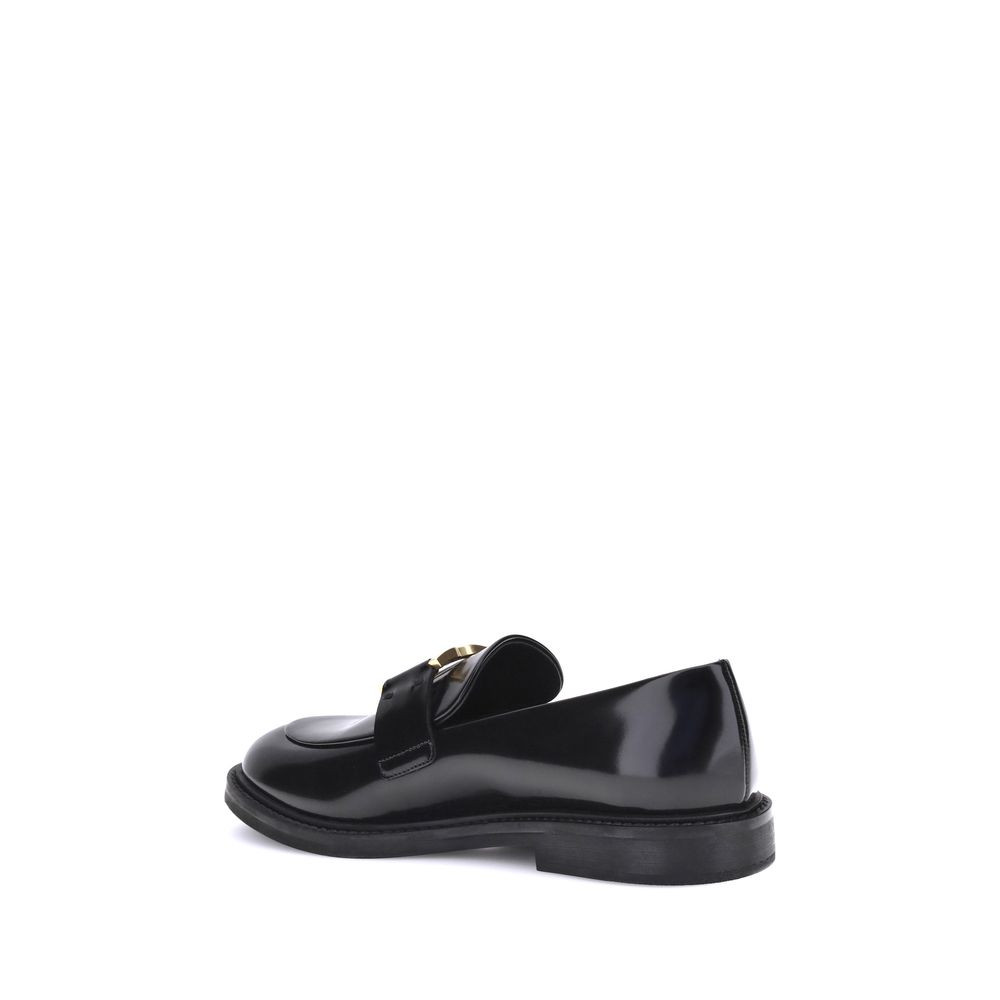Black Calf Leather Bos Taurus Slip-On Loafers - Élégance Sélective