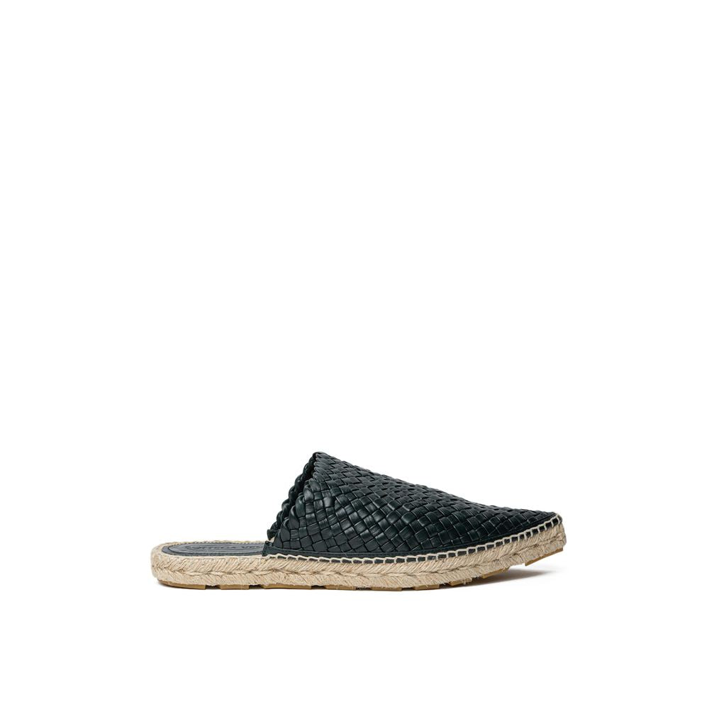 Bottega Veneta Green Leather Espadrille - Élégance Sélective