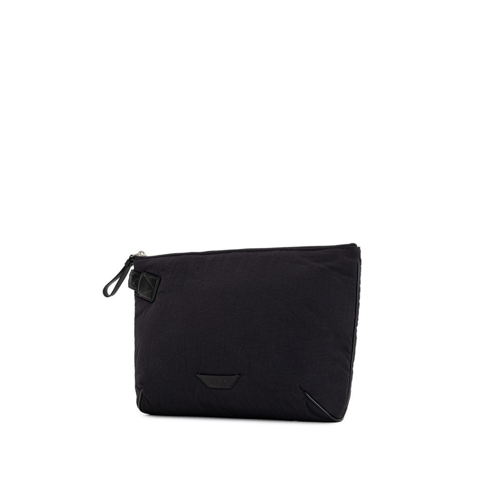 Bottega Veneta Black Nylon Clutch Bag - Élégance Sélective