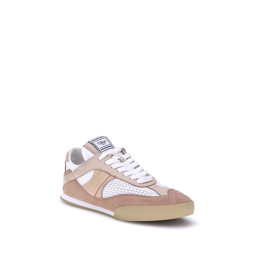 Beige Calf Leather Bos Taurus Low Top Sneakers - Élégance Sélective