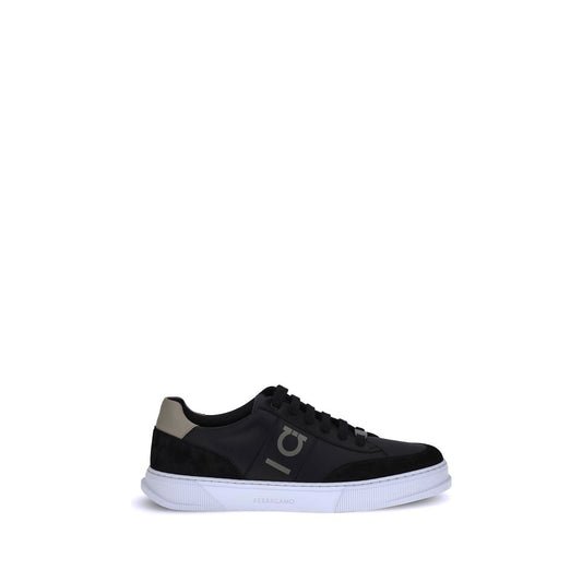 Black Calf Leather Bos Taurus Low Top Sneakers - Élégance Sélective