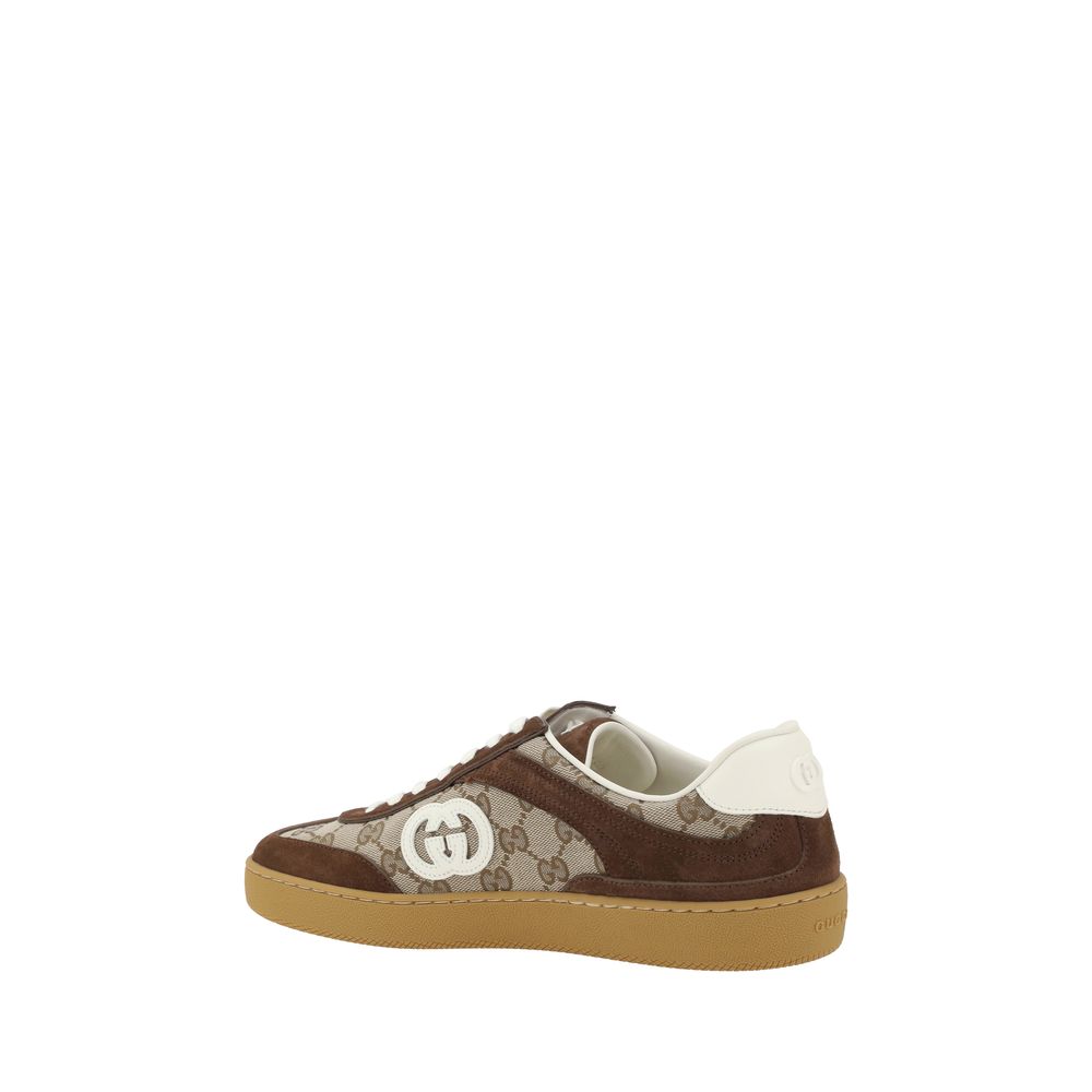 Brown Calf Leather Bos Taurus Low Top Sneakers