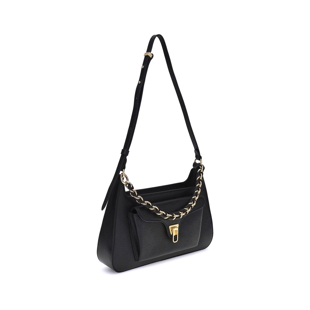Black Calf Leather Bos Taurus Shoulder Bag