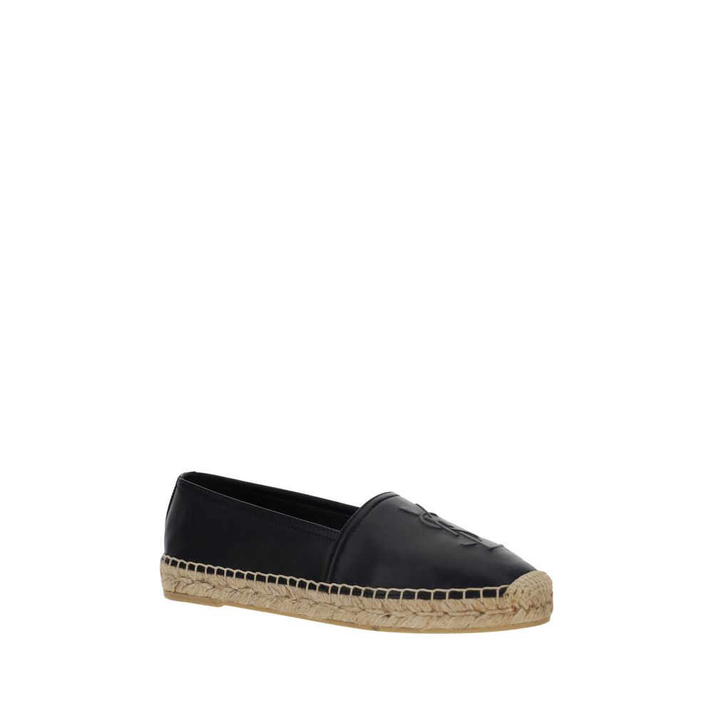 Saint Laurent Black Lamb Ovis Aries Aries Espadrilles - Élégance Sélective