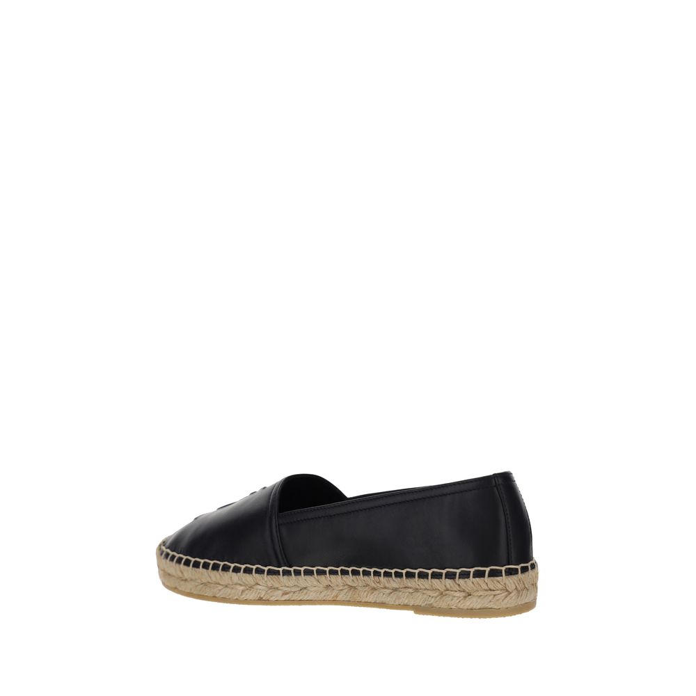 Saint Laurent Black Lamb Ovis Aries Aries Espadrilles - Élégance Sélective