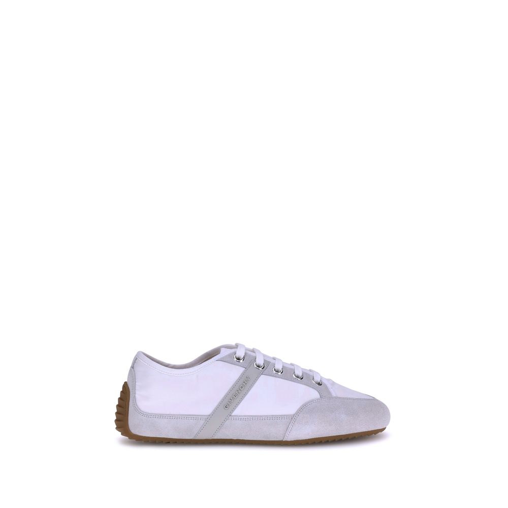 White Rubber Low Top Sneakers - Élégance Sélective