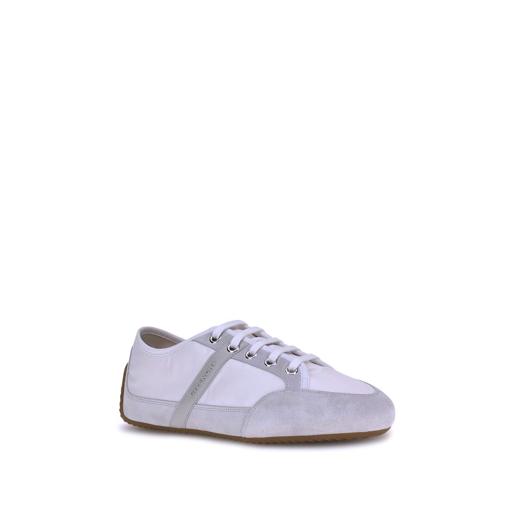 White Rubber Low Top Sneakers - Élégance Sélective