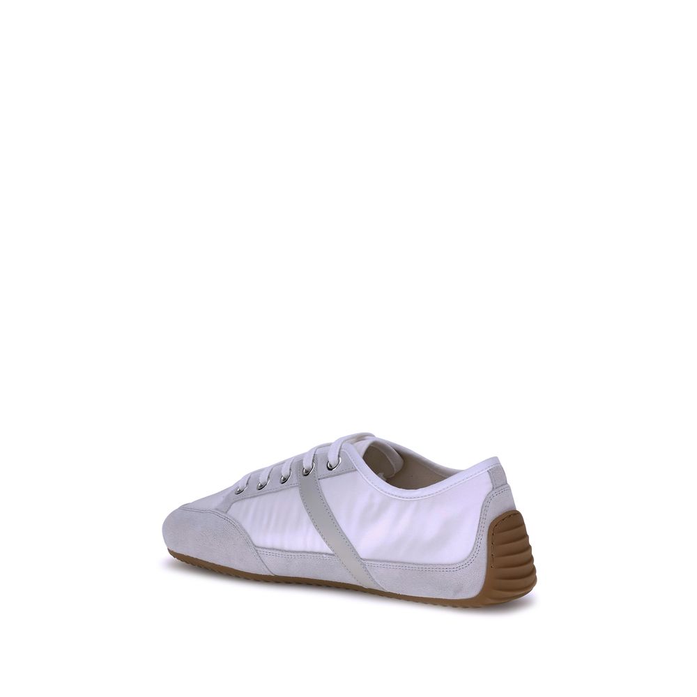 White Rubber Low Top Sneakers - Élégance Sélective