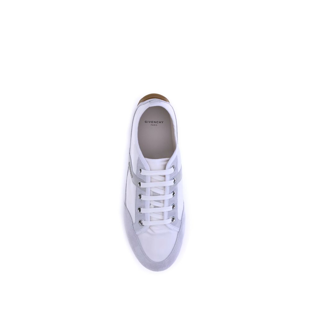 White Rubber Low Top Sneakers - Élégance Sélective