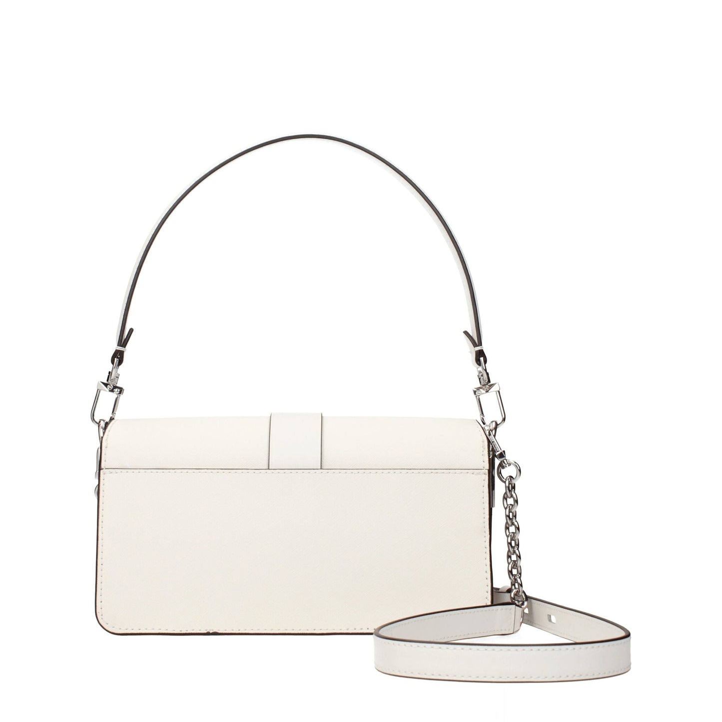White Leather Handbag - Élégance Sélective