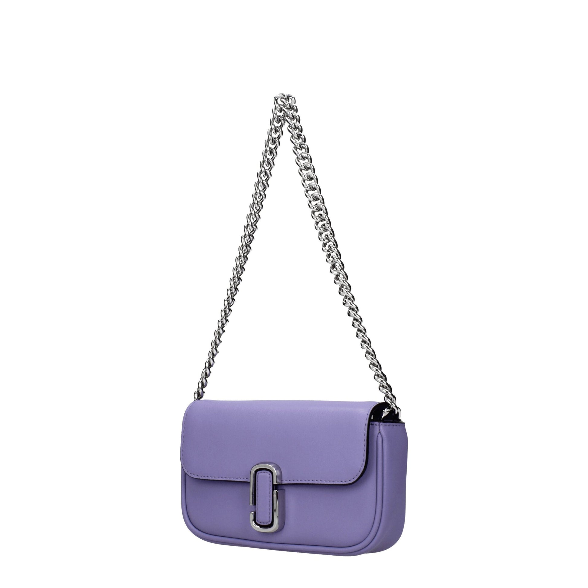Purple Leather Crossbody Bag - Élégance Sélective