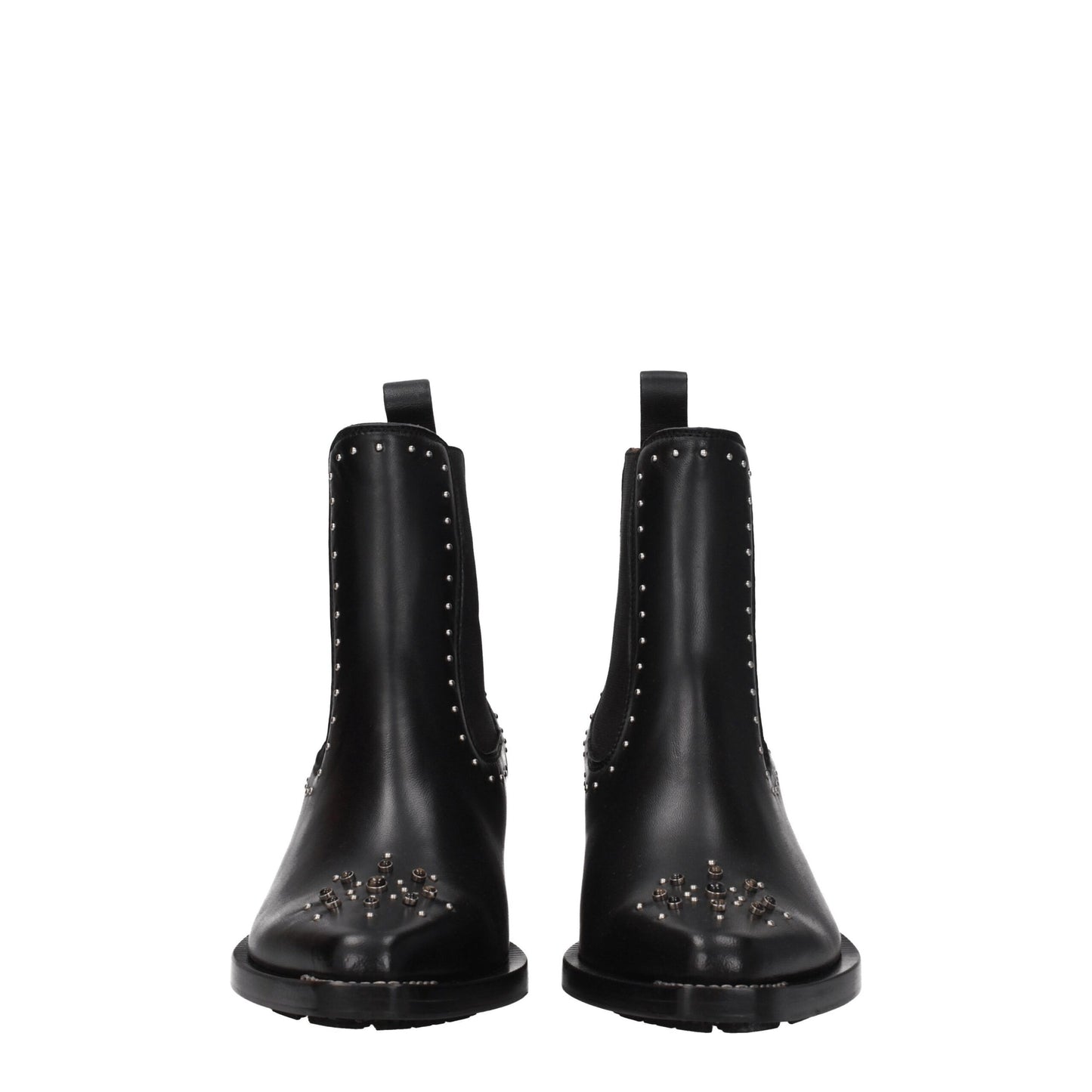 Black Leather Ankle Boots