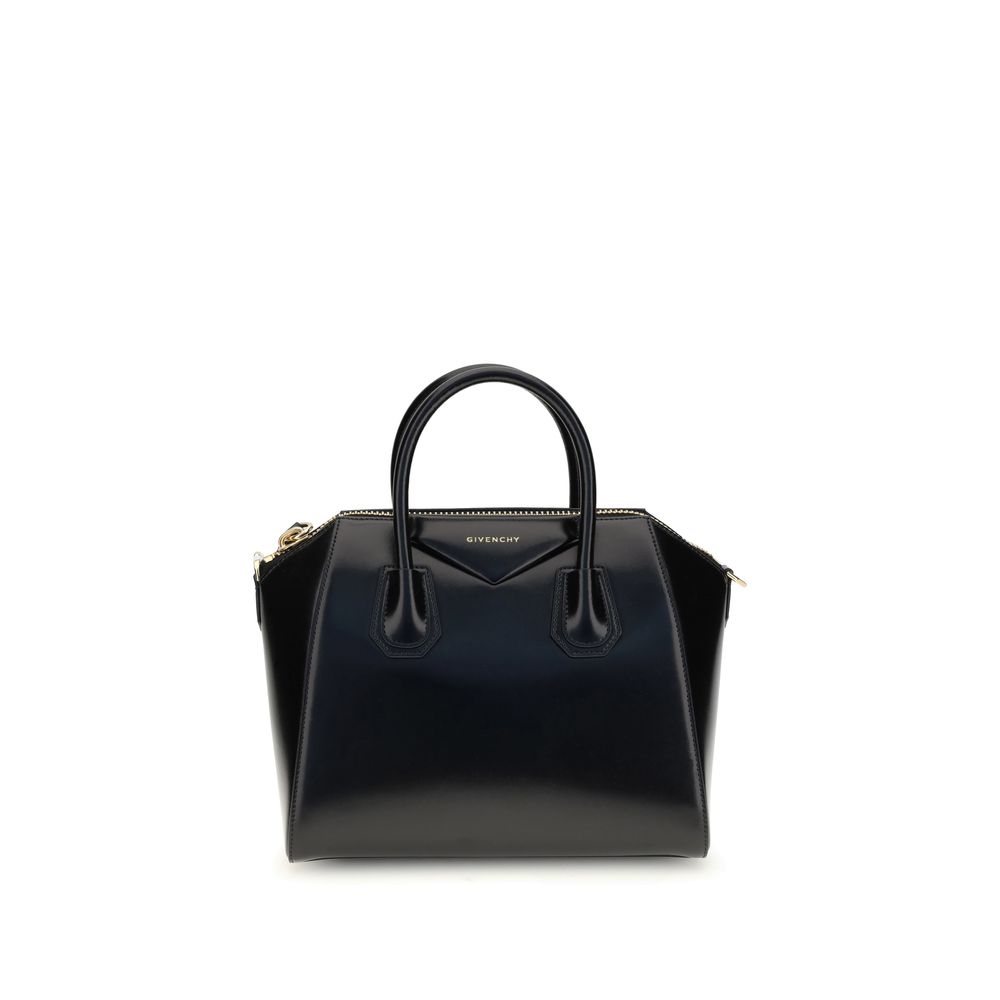 Black Calf Leather Bos Taurus Handbag - Élégance Sélective