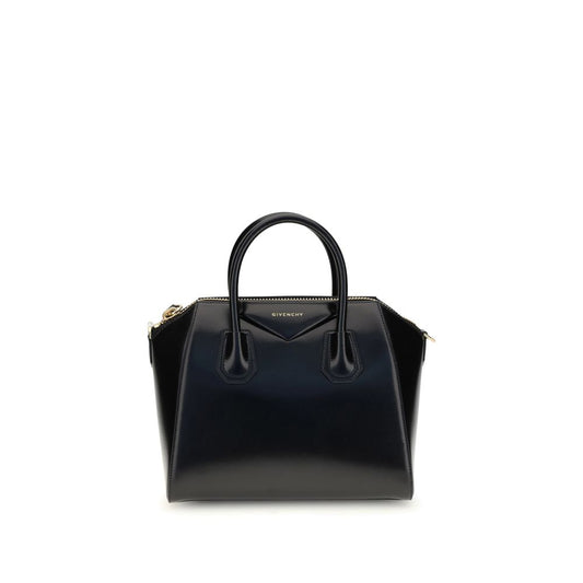 Black Calf Leather Bos Taurus Handbag - Élégance Sélective