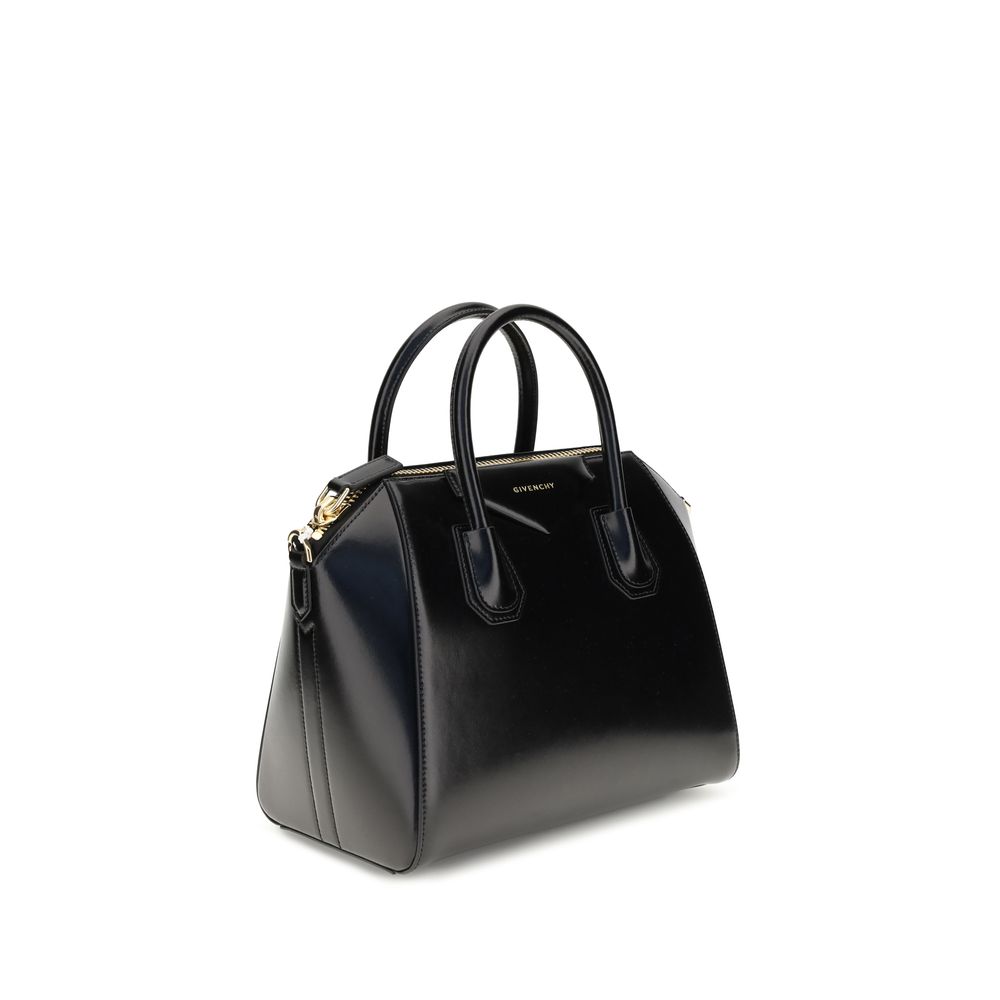 Black Calf Leather Bos Taurus Handbag - Élégance Sélective