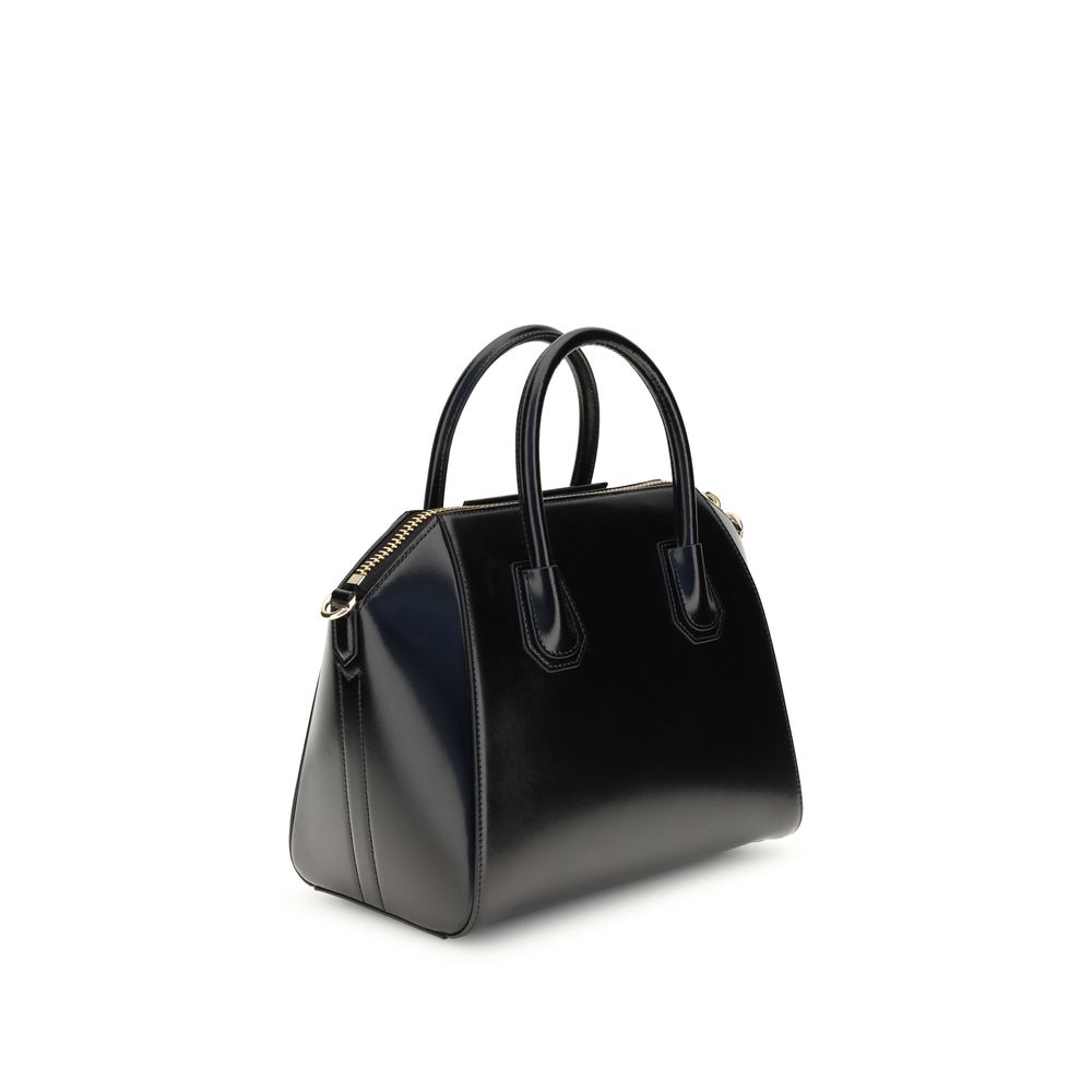 Black Calf Leather Bos Taurus Handbag - Élégance Sélective