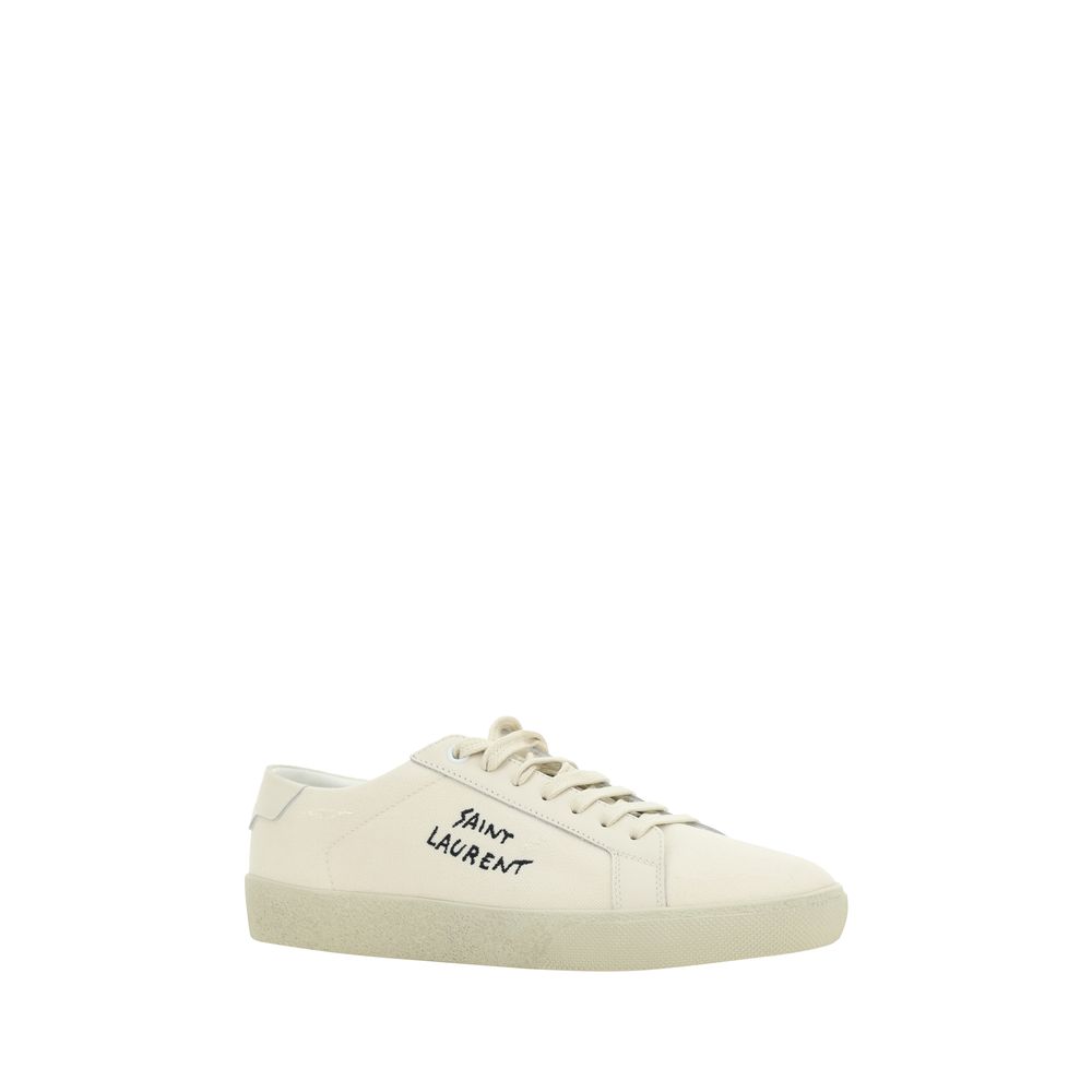 White Rubber Low Top Sneakers - Élégance Sélective