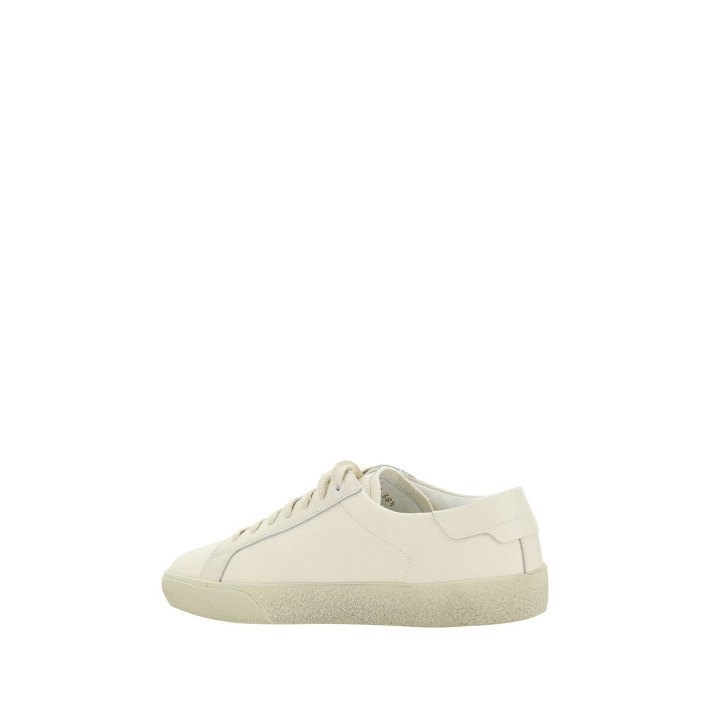White Rubber Low Top Sneakers - Élégance Sélective
